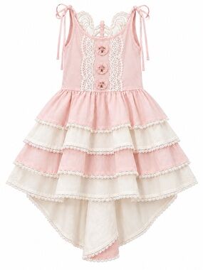 Dollcake Happiness High-Low Girls Size 2 Lace Dress Formal Party NWT